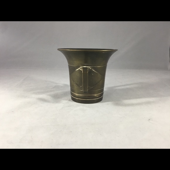 Antique Solid Brass Mortar - Picture 2 of 5
